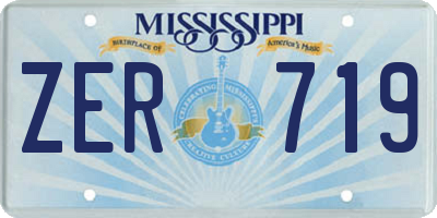 MS license plate ZER719