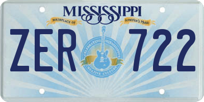 MS license plate ZER722