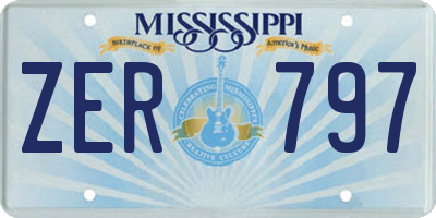 MS license plate ZER797