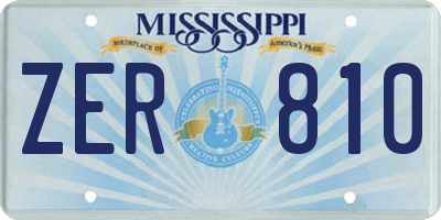 MS license plate ZER810