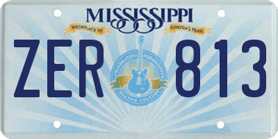 MS license plate ZER813
