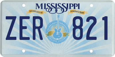 MS license plate ZER821