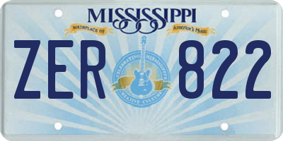 MS license plate ZER822
