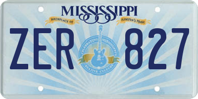 MS license plate ZER827