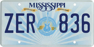 MS license plate ZER836