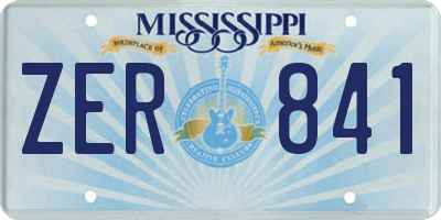 MS license plate ZER841