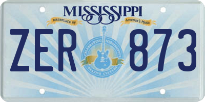 MS license plate ZER873