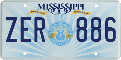 MS license plate ZER886