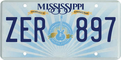 MS license plate ZER897