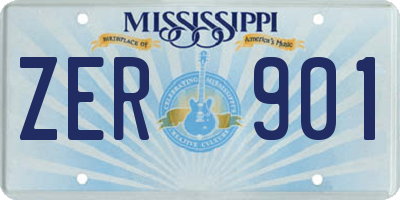 MS license plate ZER901