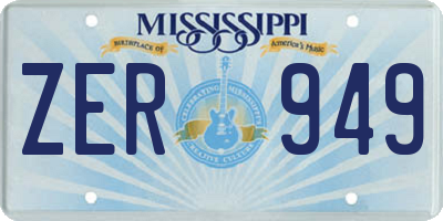 MS license plate ZER949