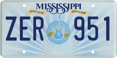 MS license plate ZER951