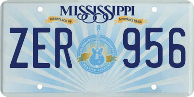 MS license plate ZER956