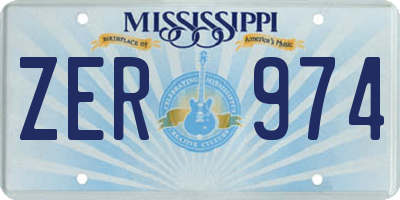 MS license plate ZER974