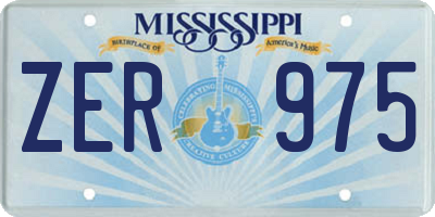 MS license plate ZER975