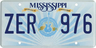 MS license plate ZER976