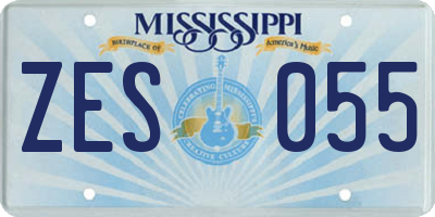 MS license plate ZES055