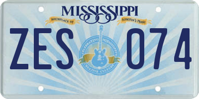 MS license plate ZES074