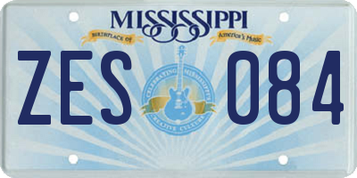 MS license plate ZES084