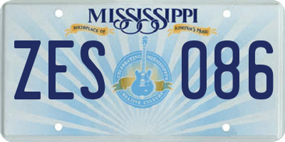 MS license plate ZES086