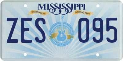 MS license plate ZES095