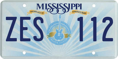 MS license plate ZES112