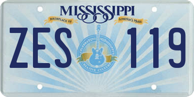 MS license plate ZES119