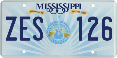 MS license plate ZES126