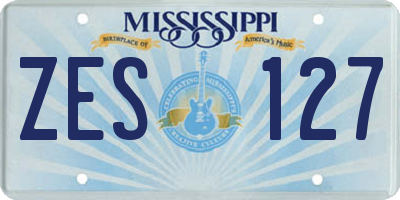 MS license plate ZES127