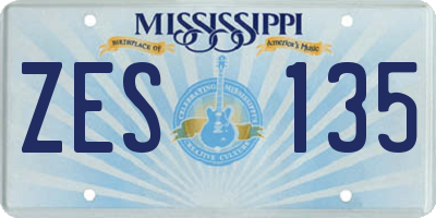 MS license plate ZES135
