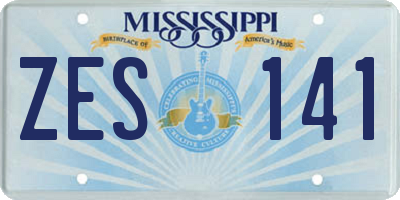 MS license plate ZES141