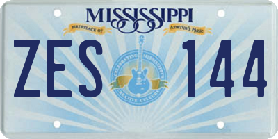 MS license plate ZES144