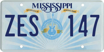 MS license plate ZES147