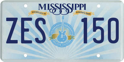 MS license plate ZES150