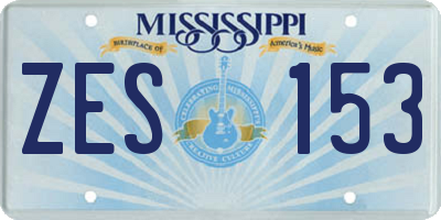 MS license plate ZES153
