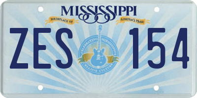 MS license plate ZES154