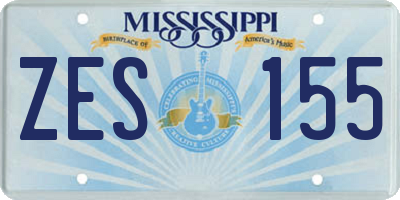 MS license plate ZES155