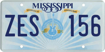 MS license plate ZES156