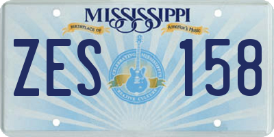 MS license plate ZES158