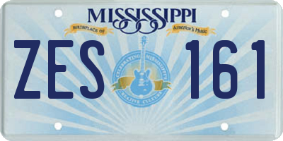 MS license plate ZES161