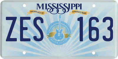 MS license plate ZES163