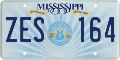 MS license plate ZES164