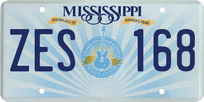 MS license plate ZES168
