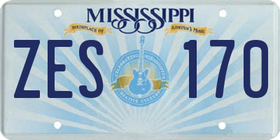 MS license plate ZES170
