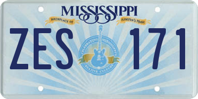 MS license plate ZES171