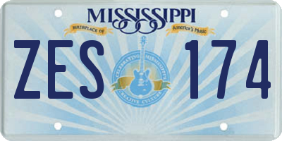 MS license plate ZES174