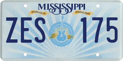 MS license plate ZES175