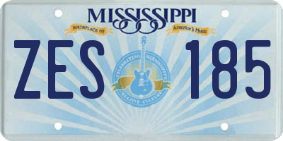 MS license plate ZES185