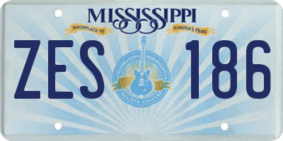 MS license plate ZES186