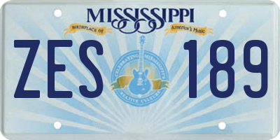 MS license plate ZES189